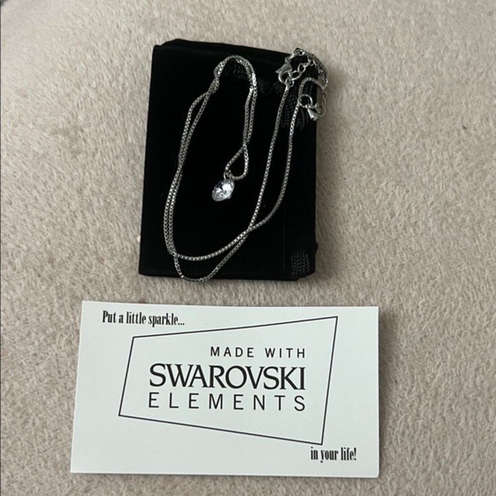 Swarovski Silver Necklace Classic Pendant Design